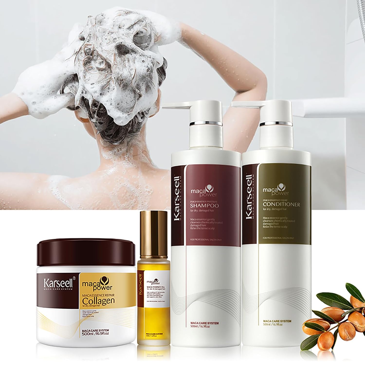 Karseell Kit: Shampoo, Conditioner and Hair Mask