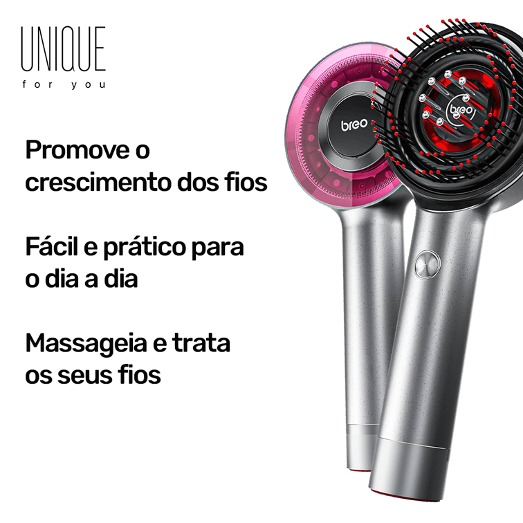 BreoBrush Ultra Hi Tech Comb: phototherapy, massager and diffuser