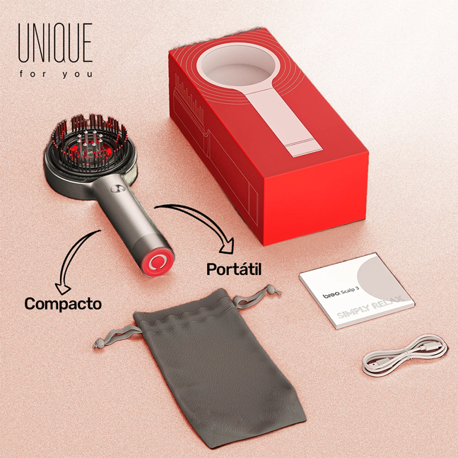 BreoBrush Ultra Hi Tech Comb: phototherapy, massager and diffuser