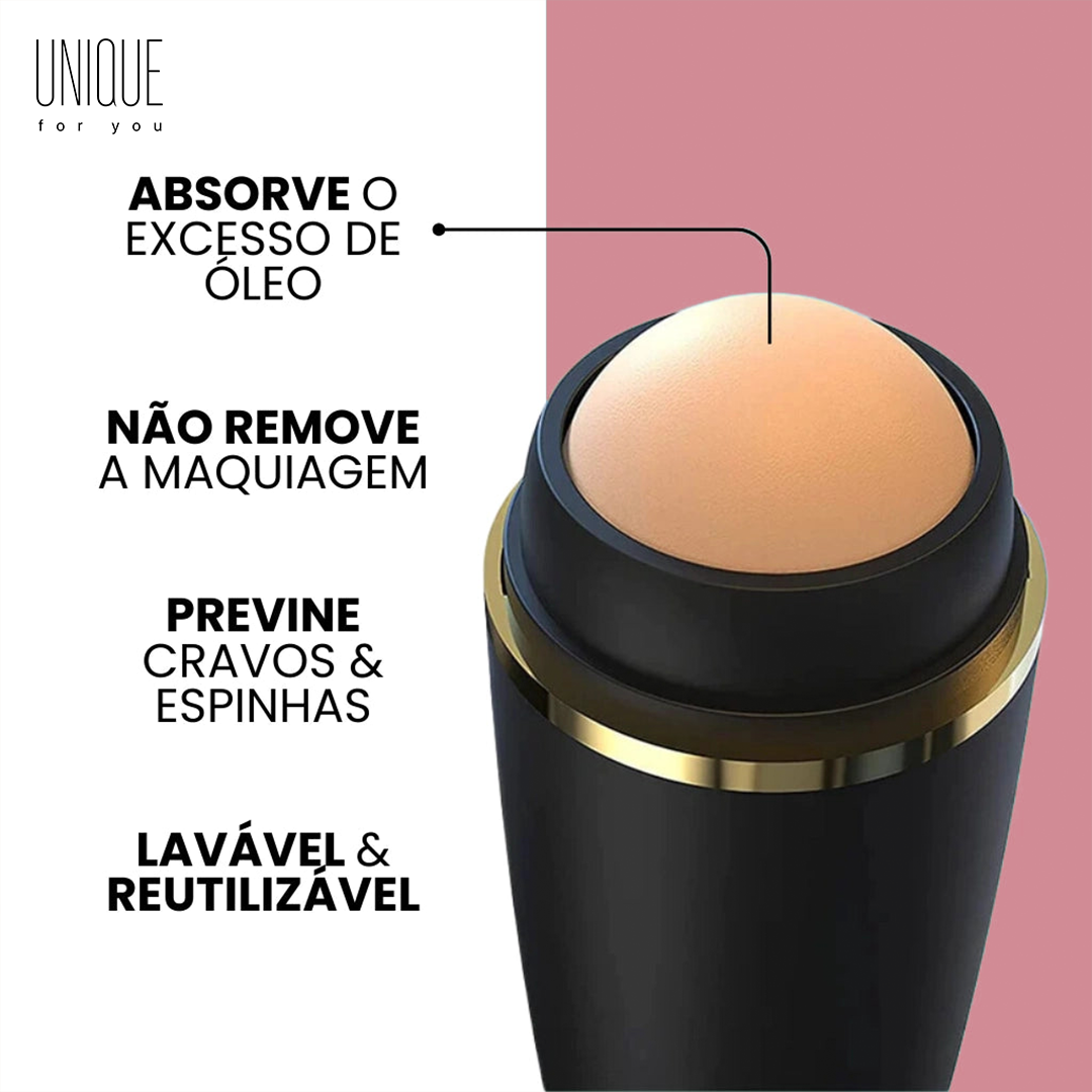 Volcanic stone facial roller: fat control